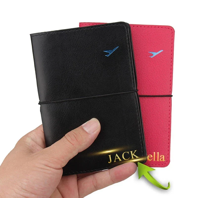 Pochette Passeport Personnalisée | Initiales Dorées Élégantes