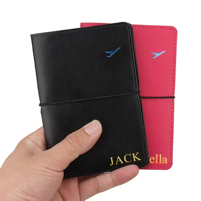 Pochette Passeport Personnalisée | Initiales Dorées Élégantes
