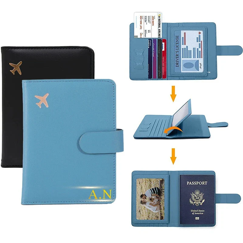 Pochette Passeport Personnalisable | Emplacements Multiples et Compact