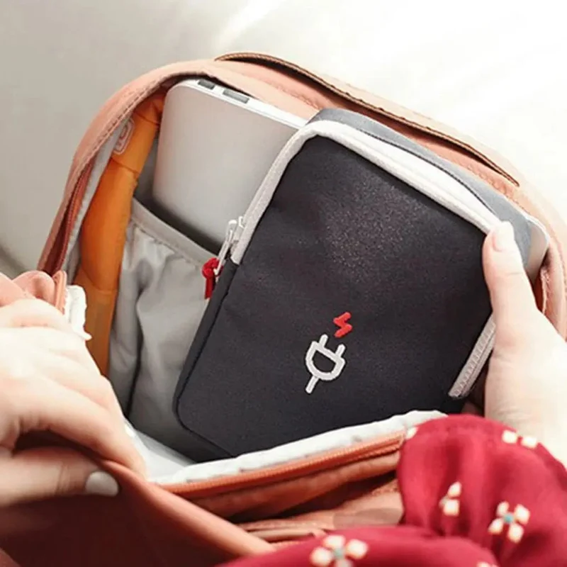 Pochette de Rangement Câbles | Tissu Oxford Voyage