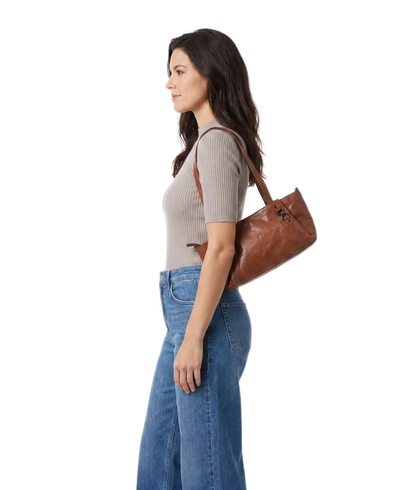 Spikes & Sparrow Bronco Starlet Sac porté épaule brandy