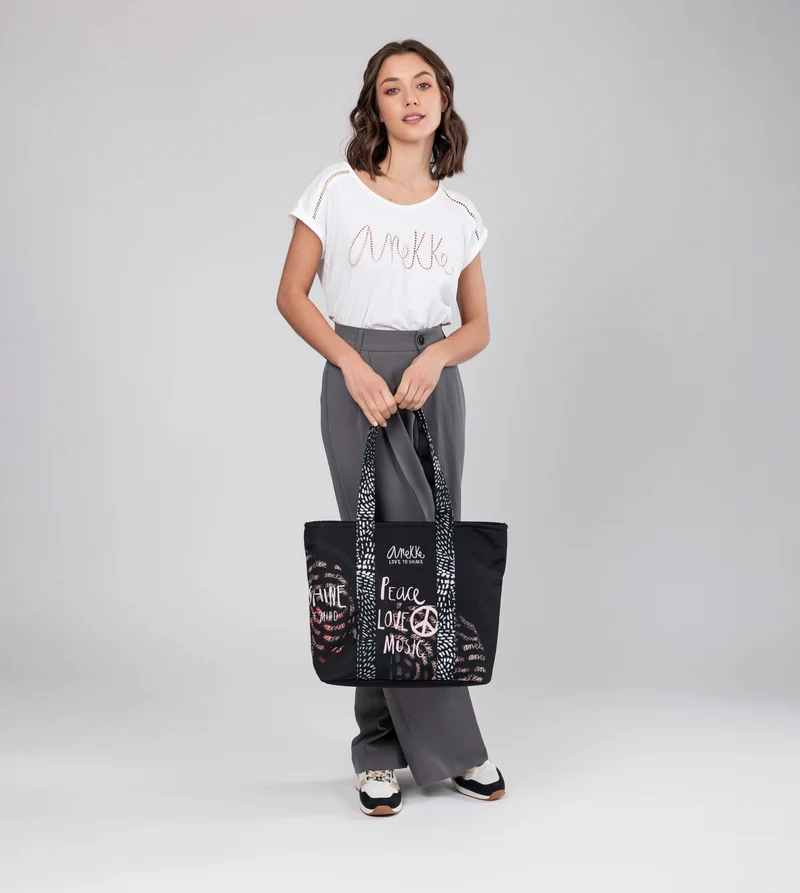 Baskets à semelle compensée, blanc et noir