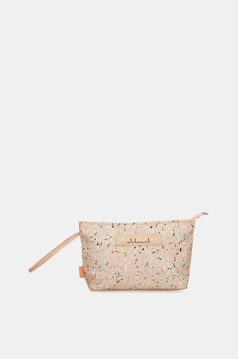 Grand sac de plage rose imprimé