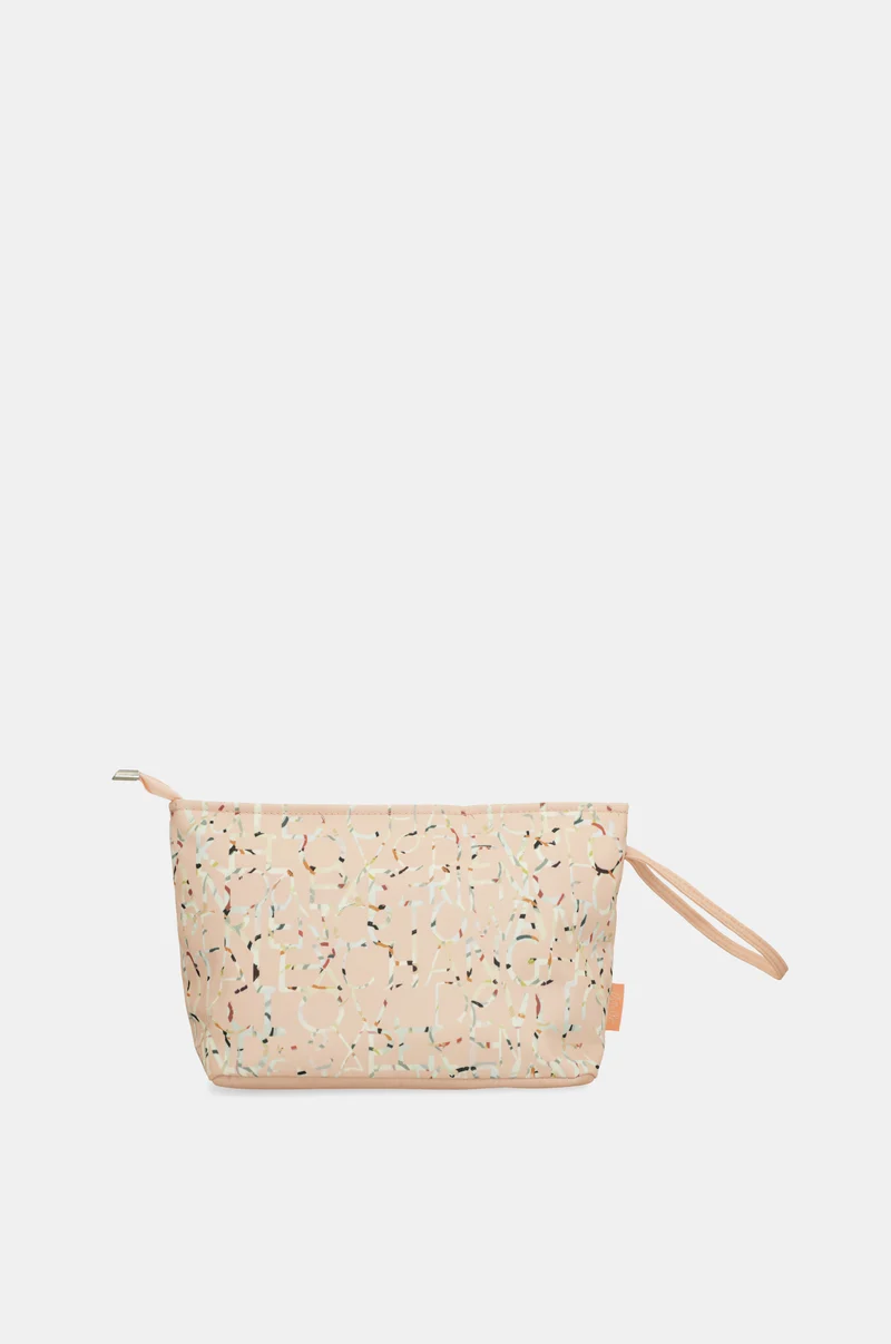 Grand sac de plage rose imprimé