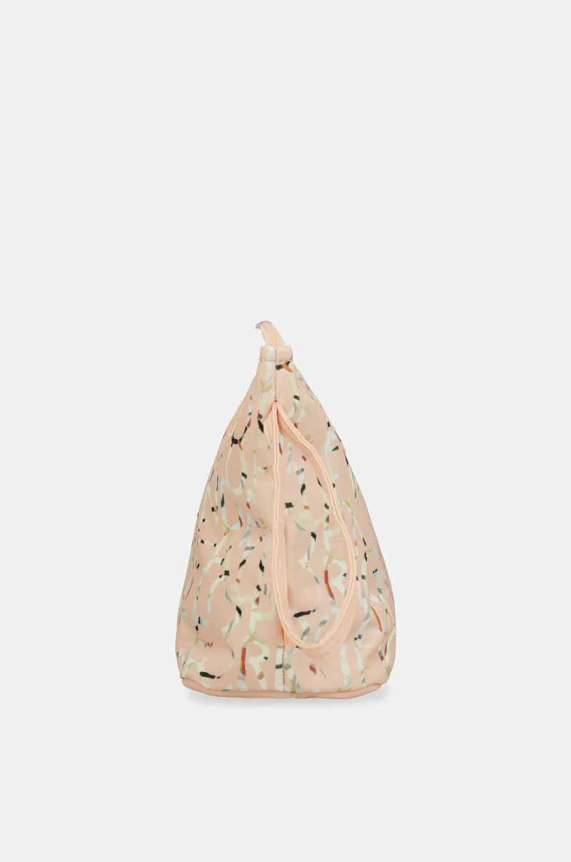 Grand sac de plage rose imprimé