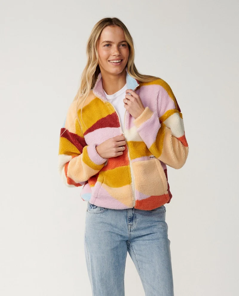 Retro Swell Standard Zip Through Polar Fleece