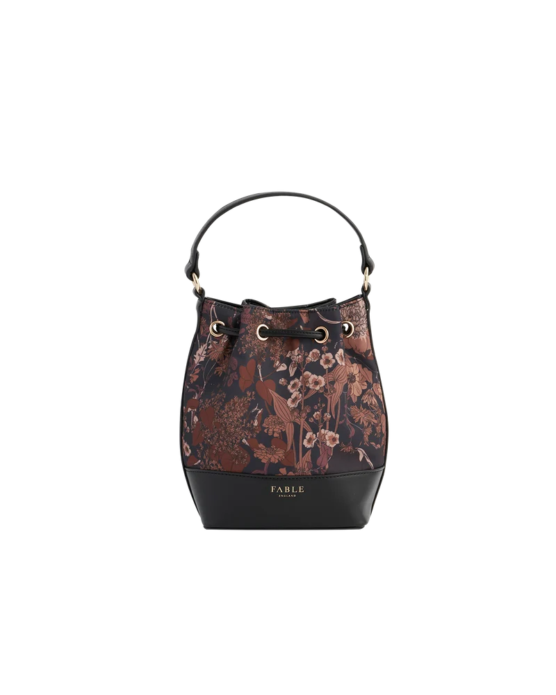 Deco Bloom Black Bucket Bag