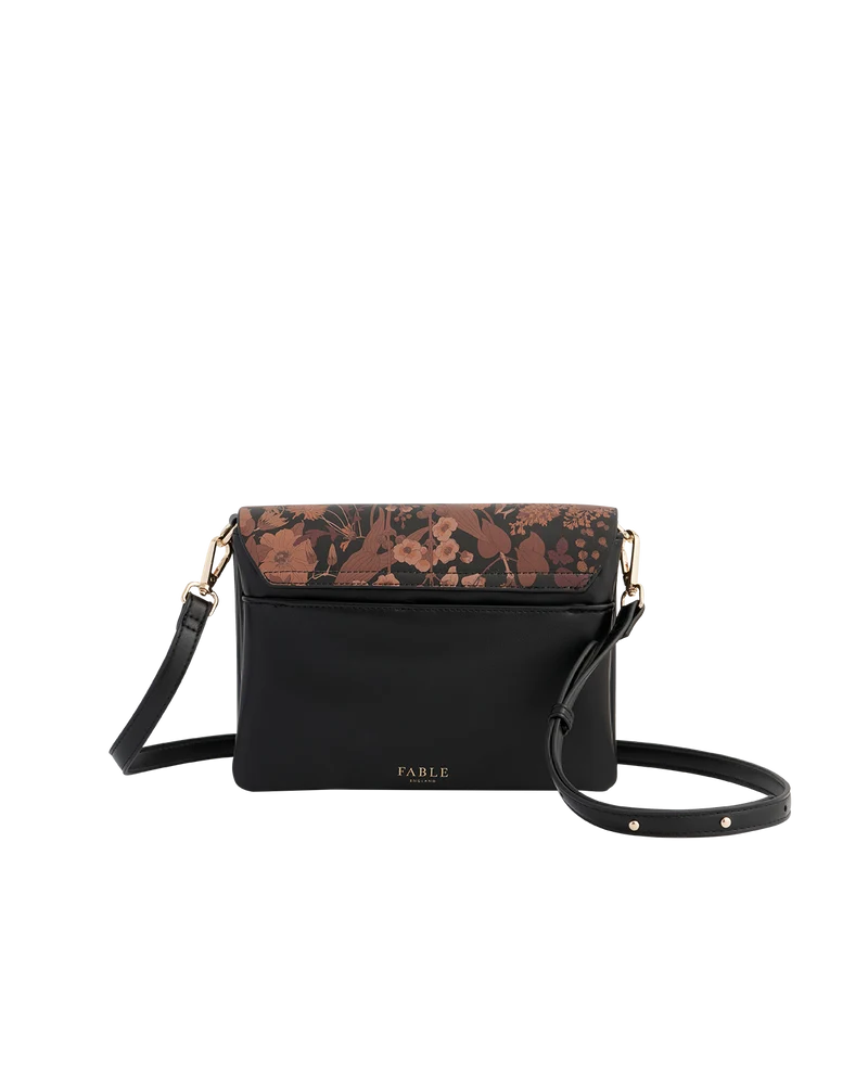 Deco Blooms Black Crossbody