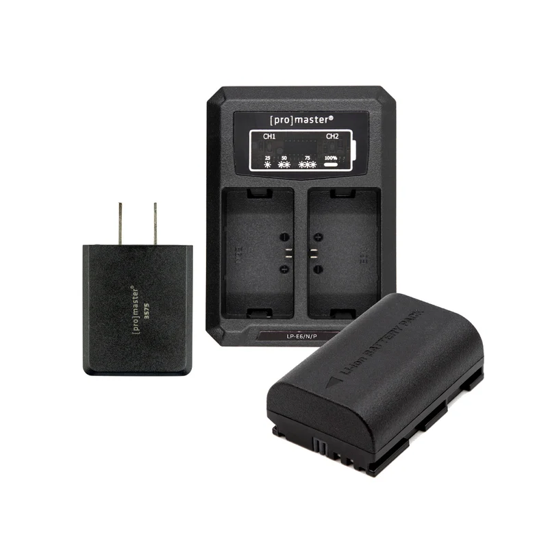 Pile et chargeur double Canon LP-E6P