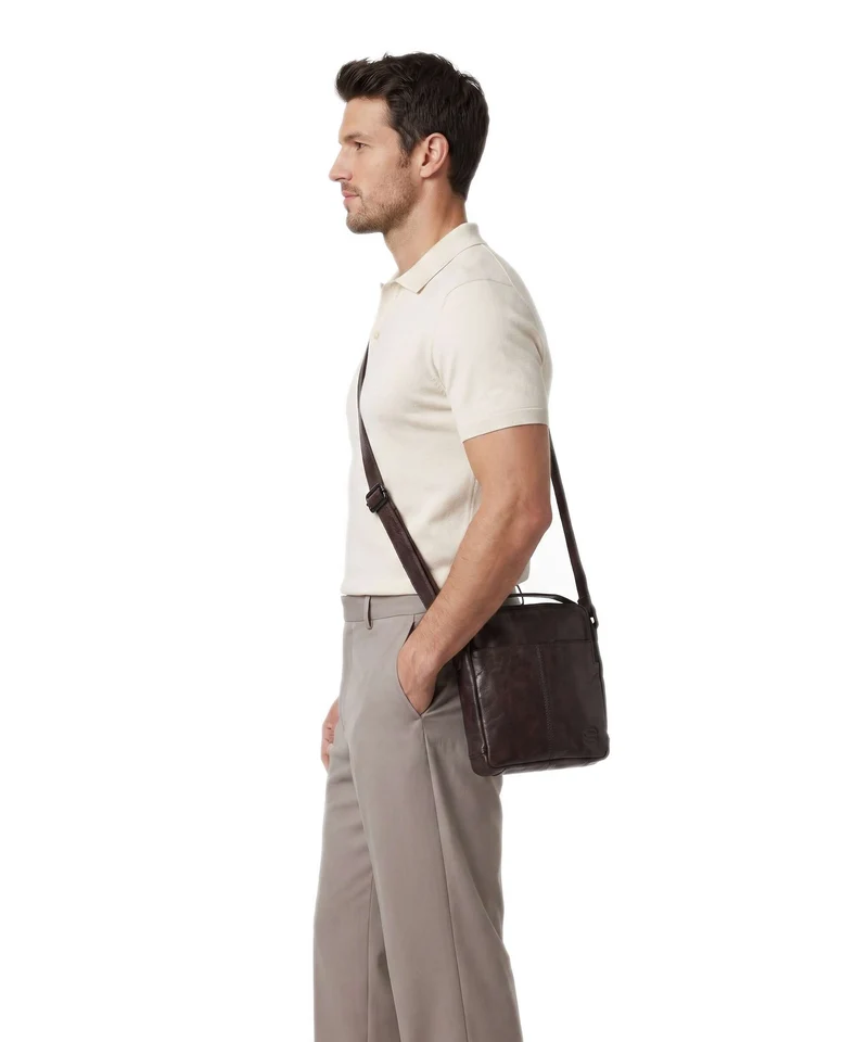 Spikes & Sparrow Apache Moses Sac bandoulière dark brown