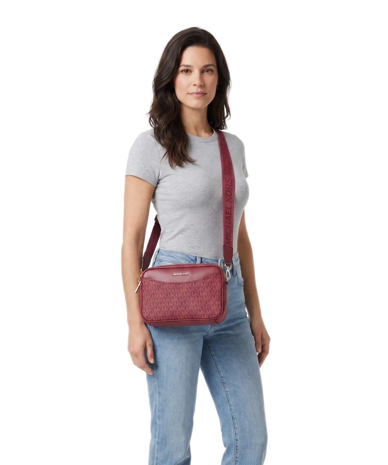 Michael Kors Bev Large Sac bandoulière deep red