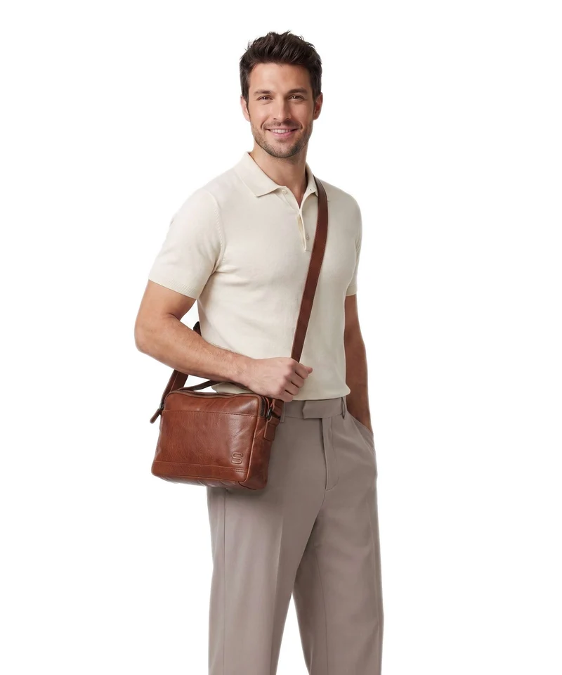 Spikes & Sparrow Bronco Randell Sac bandoulière brandy