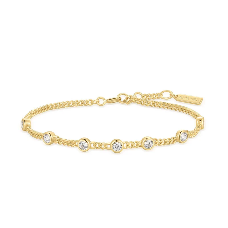 Ania Haie Melodic Poet Gold Multi Station Chain Bracelet S AH-B066-05G