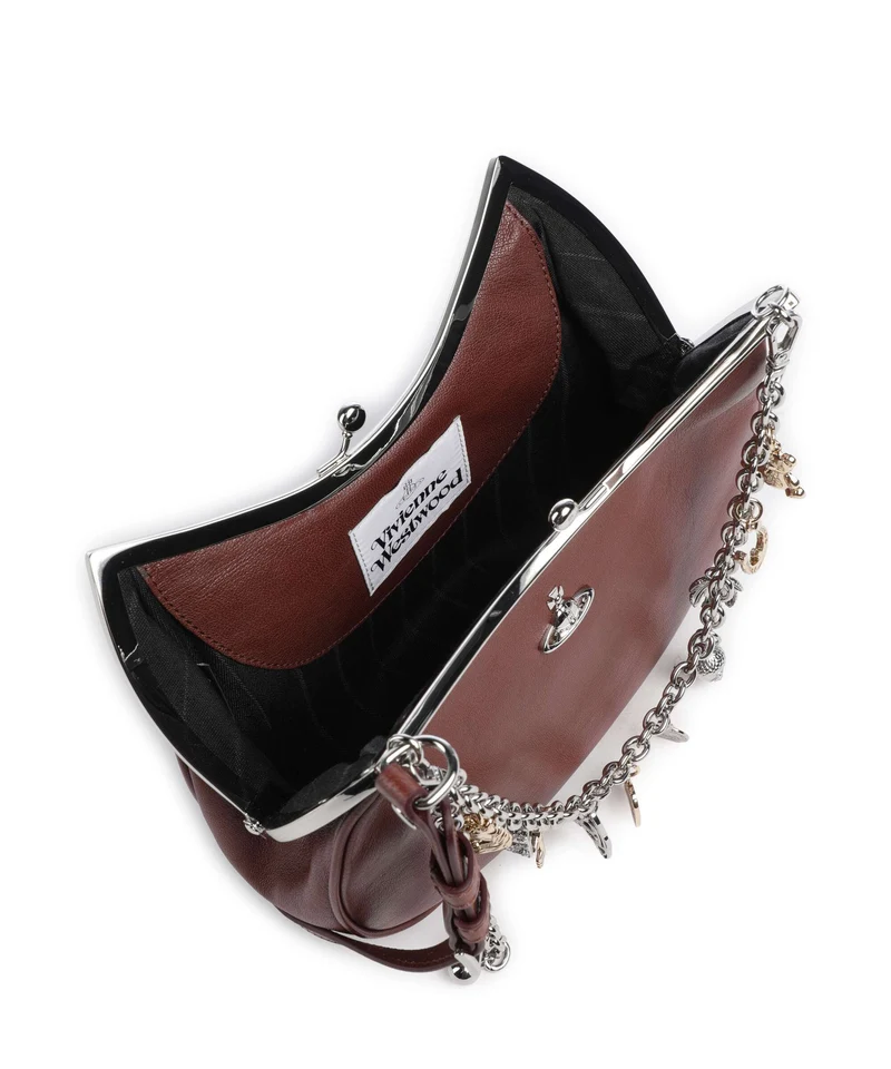Vivienne Westwood Charm Frame Supple Sac porté épaule chestnut