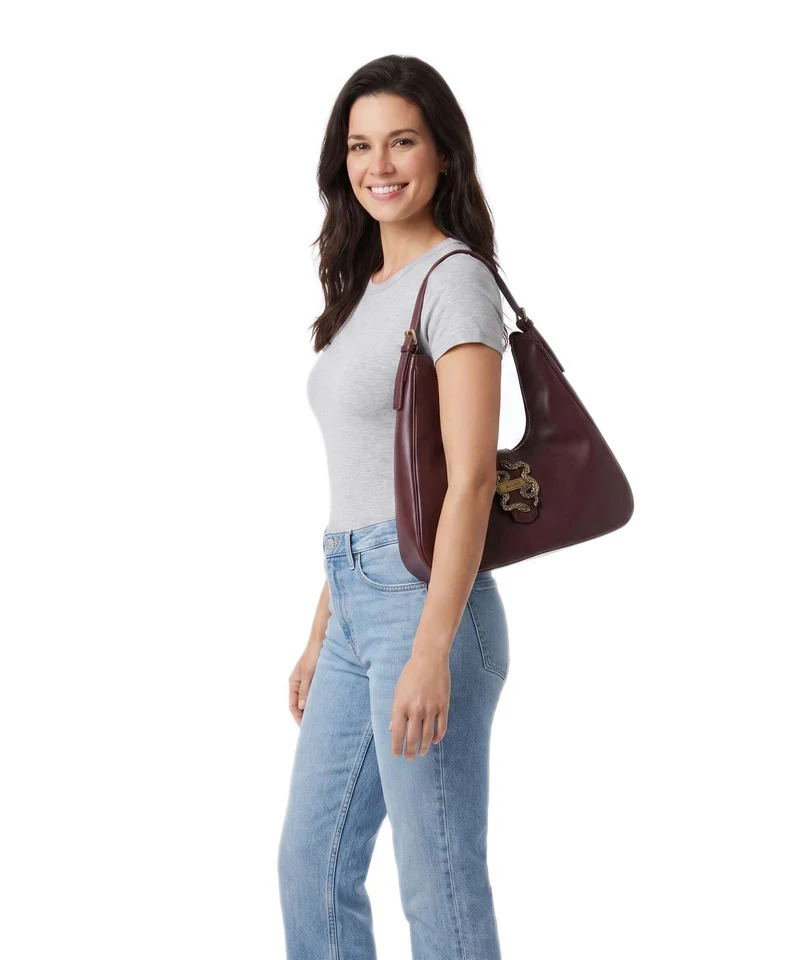 Just Cavalli Iconic Snakes Sac fourre-tout cordovan