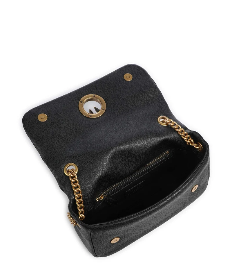 Pinko Click Soft Horizontal Chain Sac porté épaule nero/antique gold