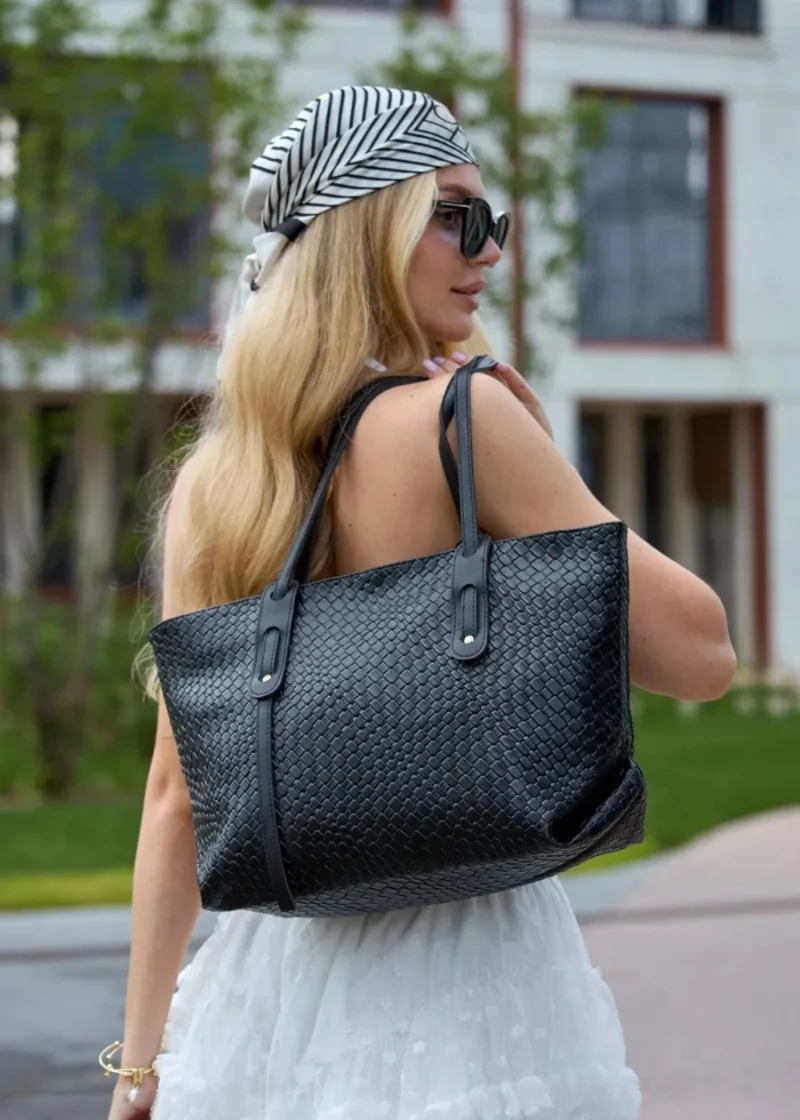 Sac fourre-tout tissé Vicky