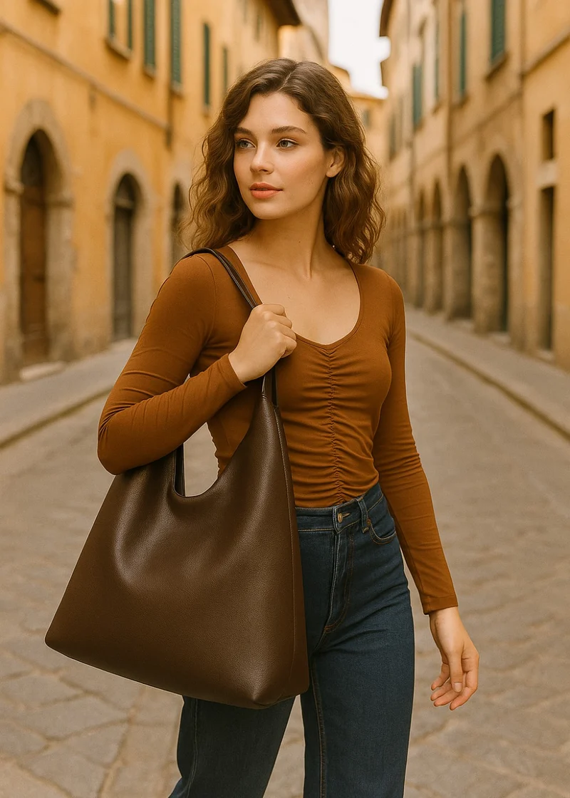 Sac en cuir Felicia avec une pochette gratuite