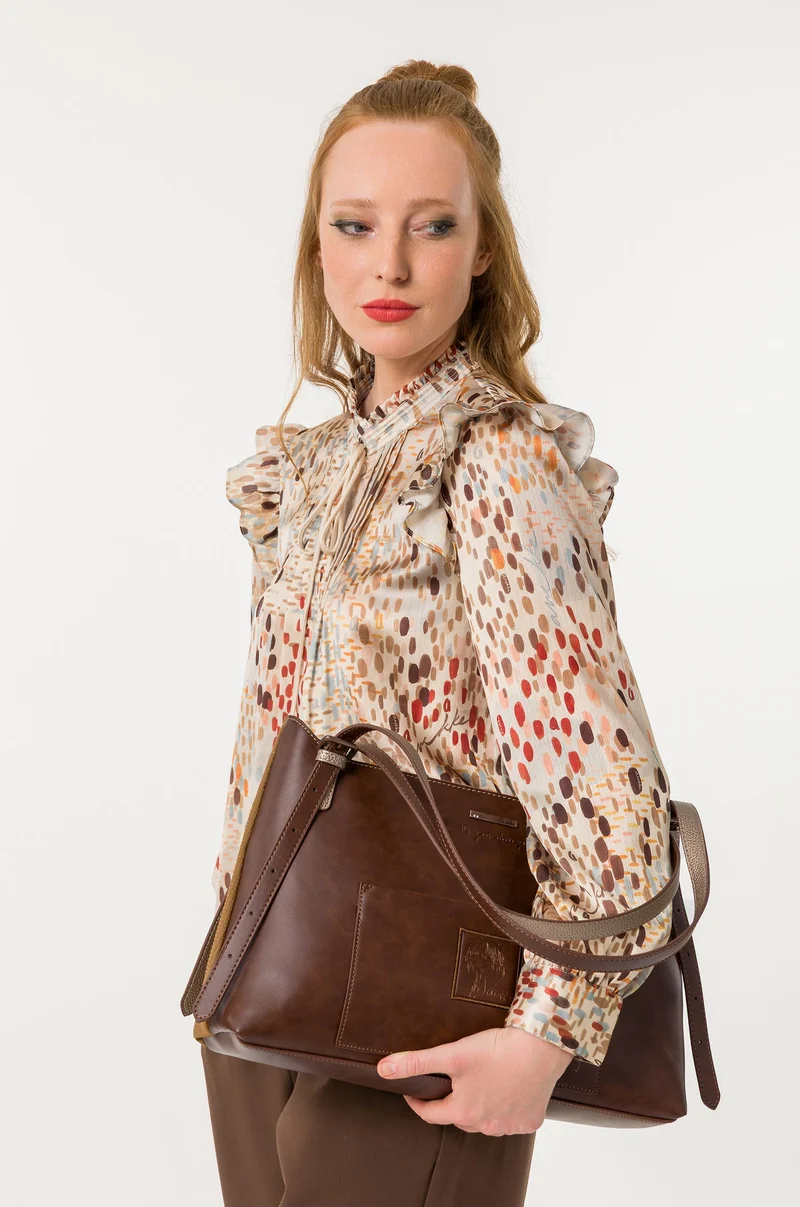 Sac porté épaule Camel