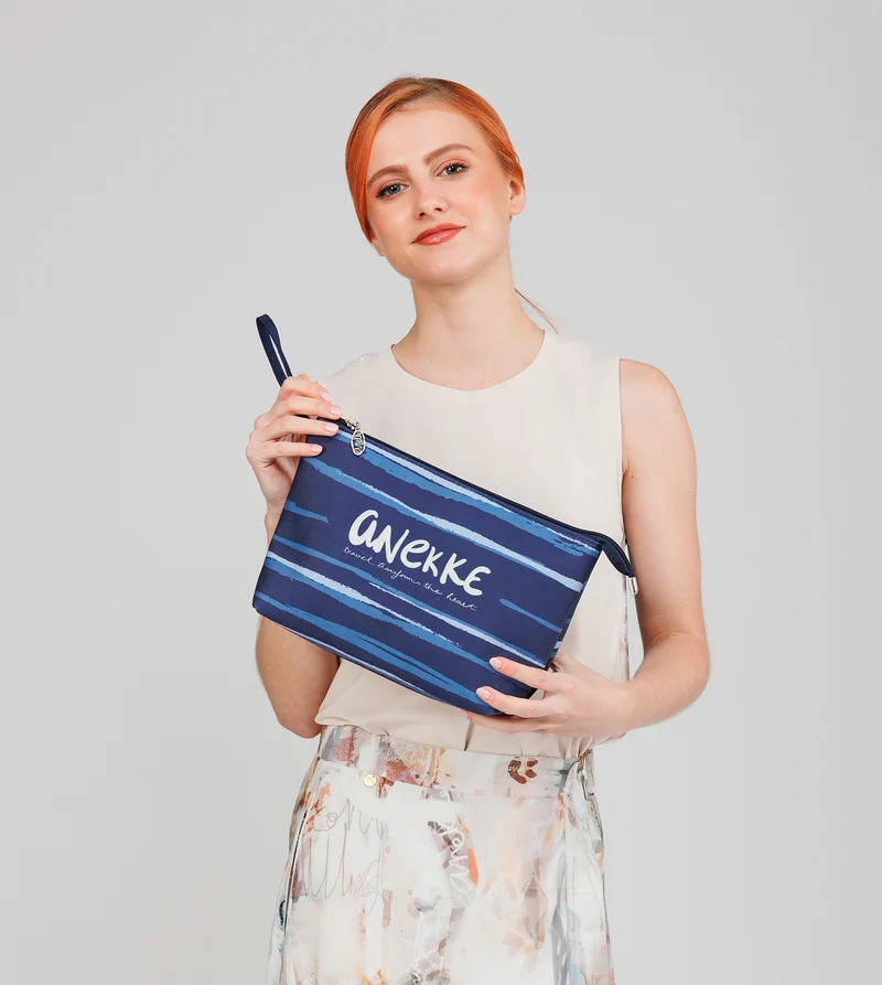 Grand sac de plage bleu profond