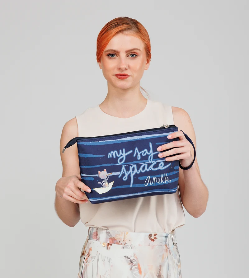 Grand sac de plage bleu profond
