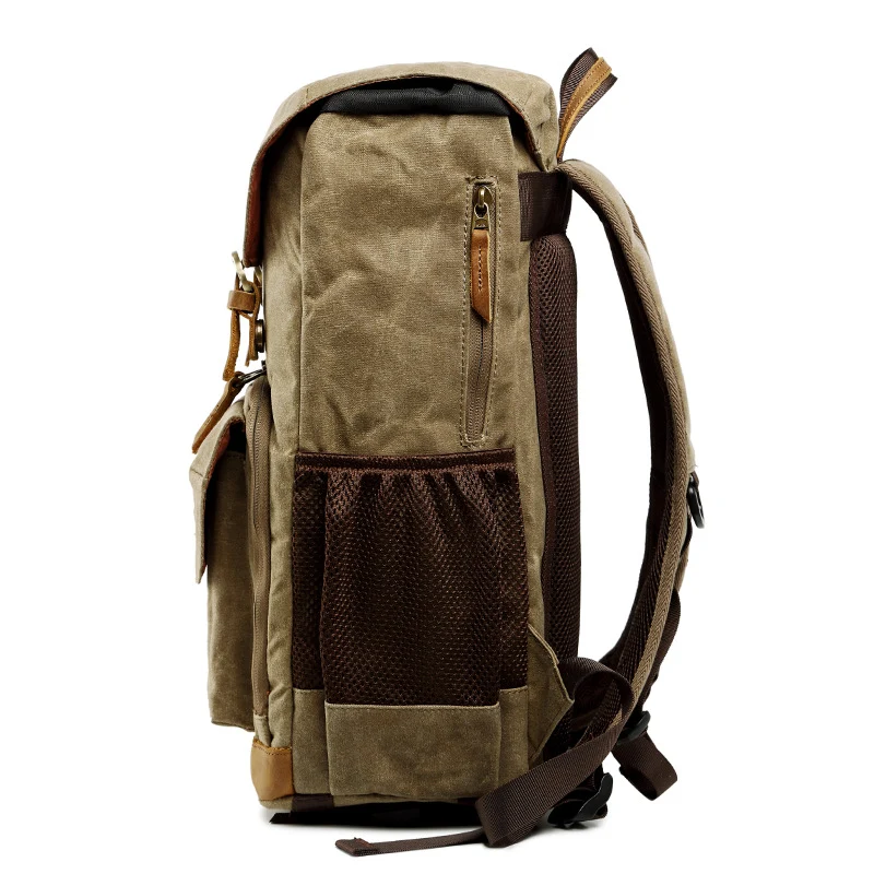 Sac à dos photo grande capacité en toile imperméable