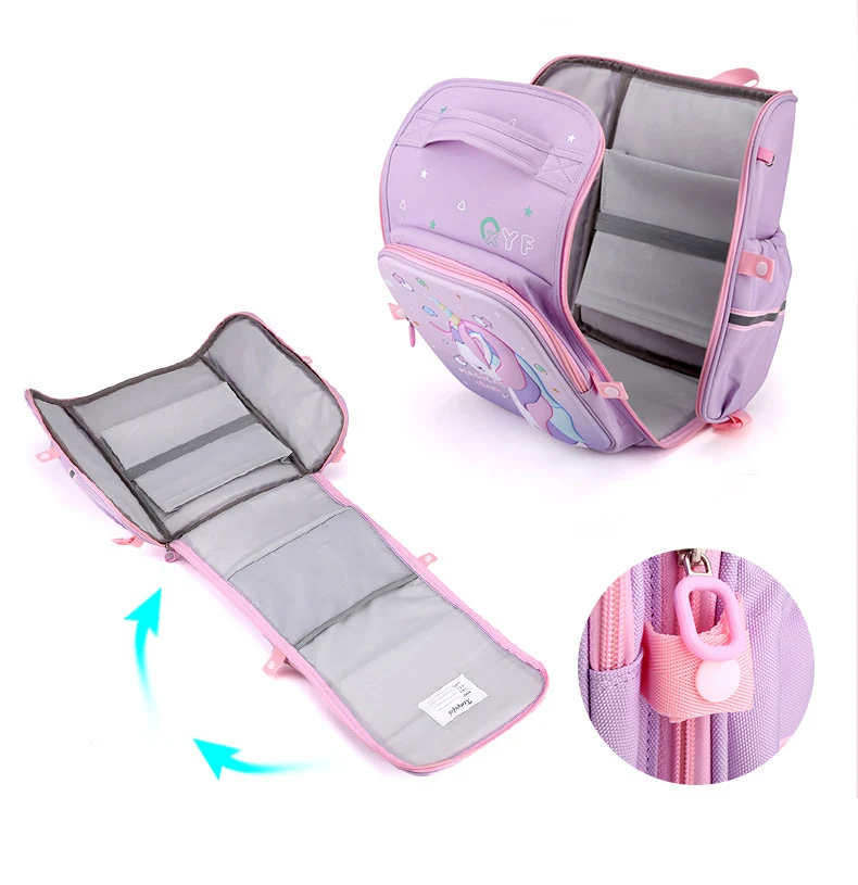 Sac à dos licorne avec ouverture complète