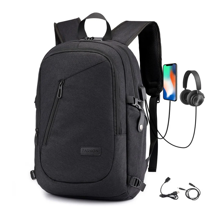 Sac à dos anti-vol décontracté avec chargeur USB