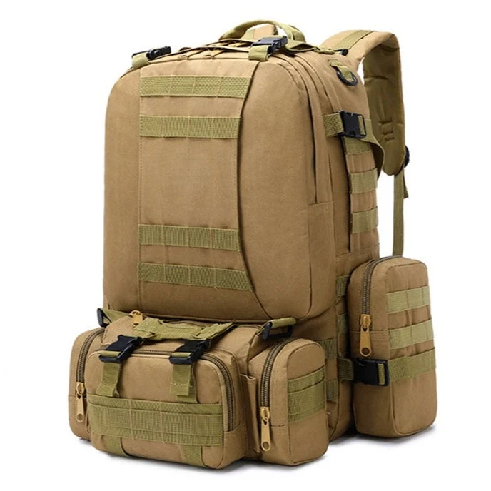 Sac à dos militaire grande capacité poche amovible 50 litres