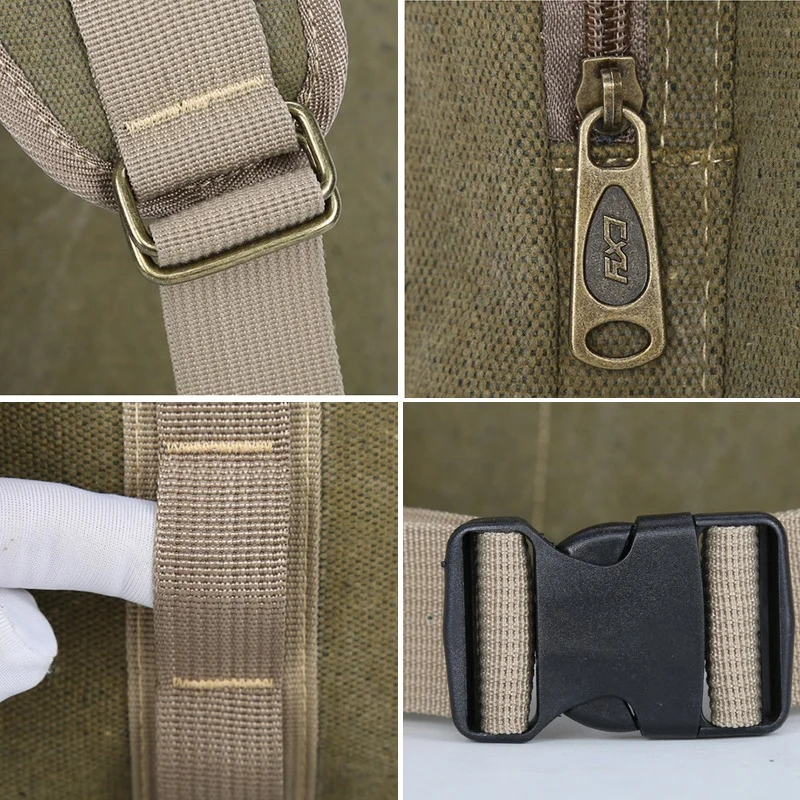 Sac à dos militaire grande capacité en toile 80 litres