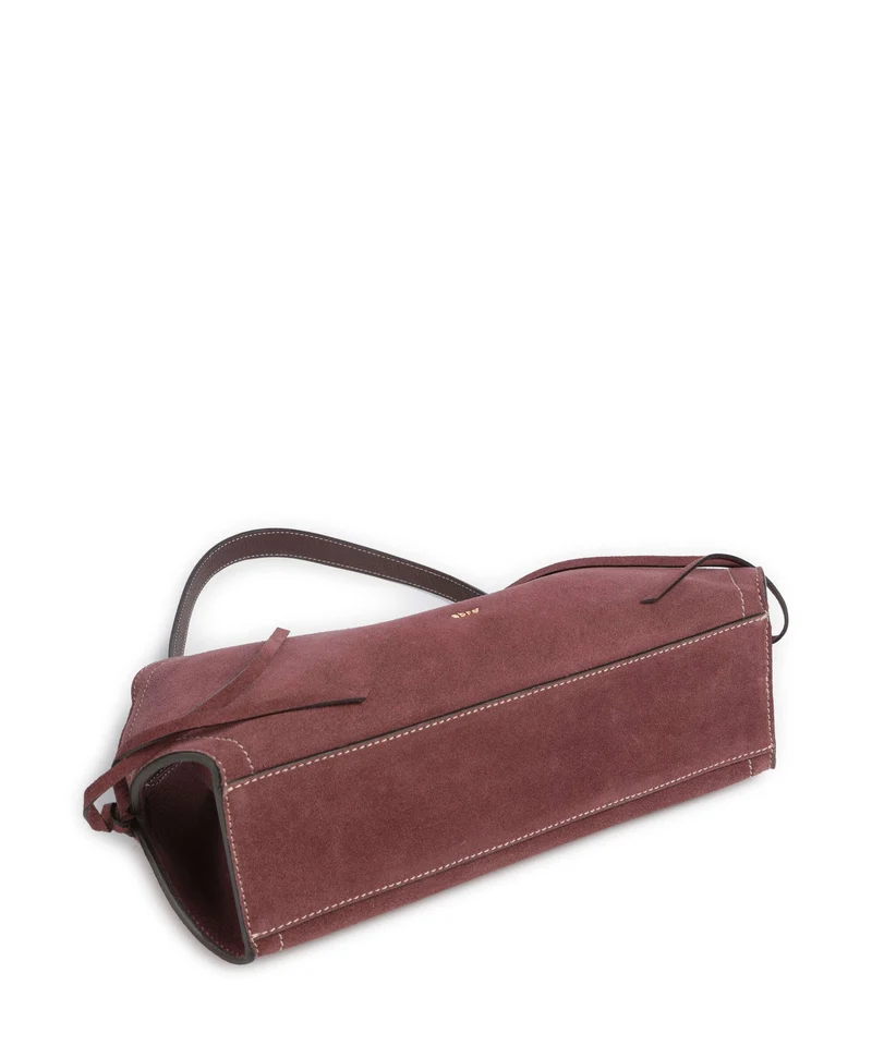 Abro Suede Necessity Small Sac porté épaule burgundy