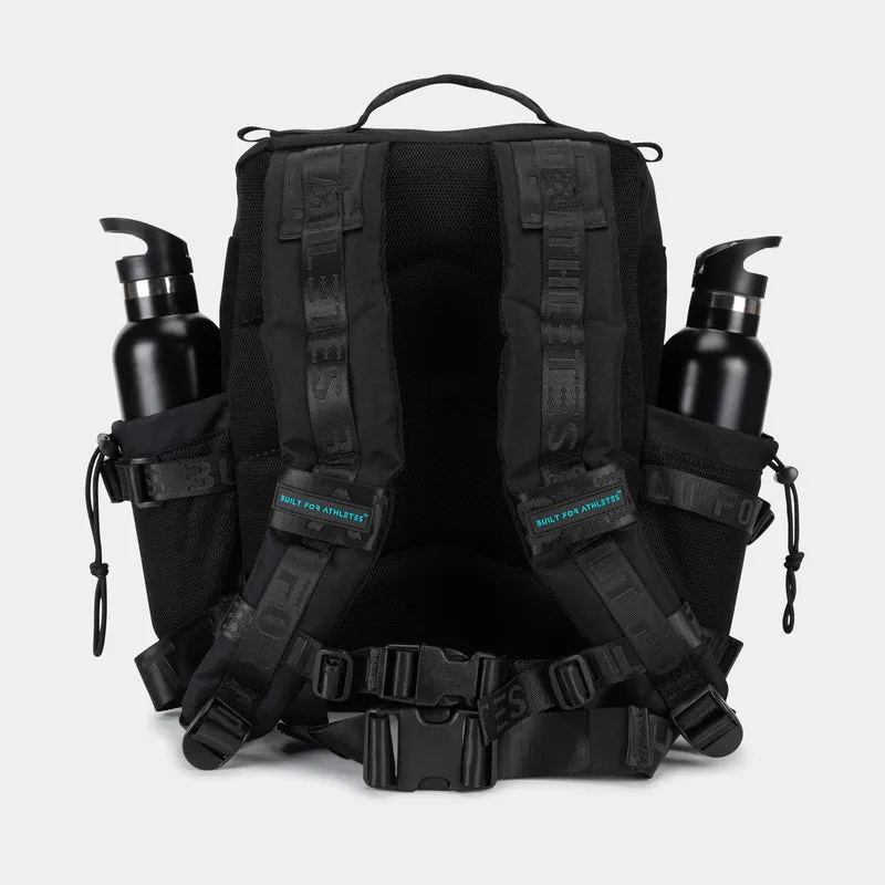 Black & Aqua Gym Backpack Compact