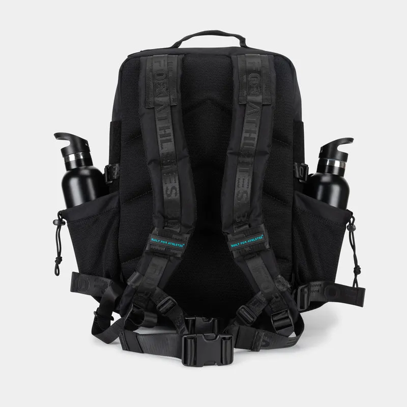 Black & Aqua Gym Backpack Plus