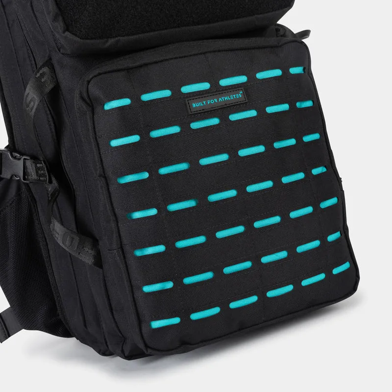 Black & Aqua Gym Backpack Plus