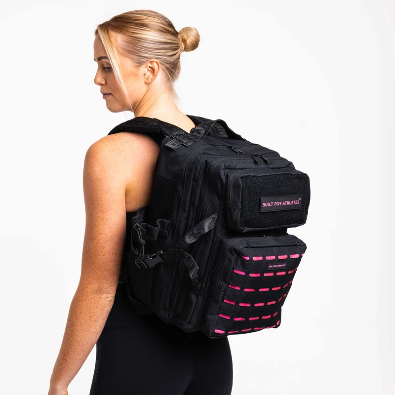 Black & Pink Gym Backpack Compact