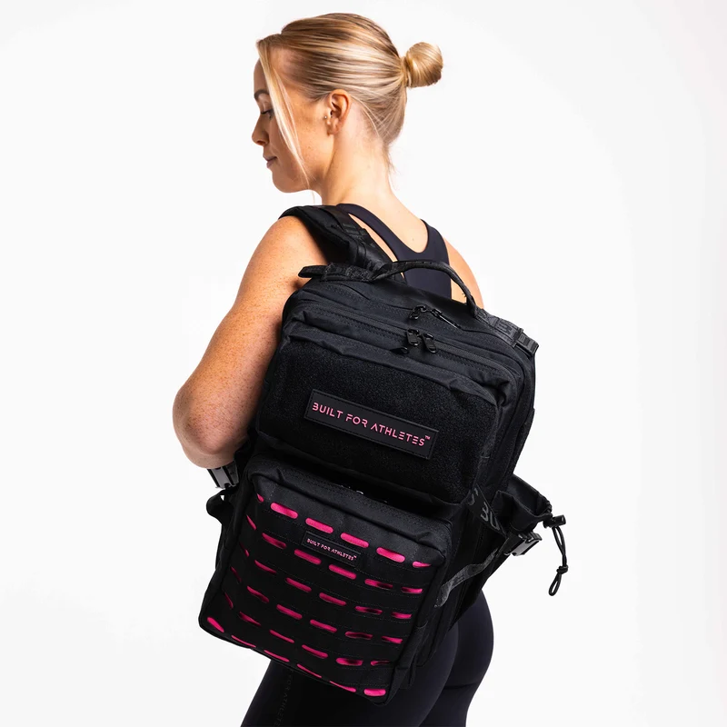 Black & Pink Gym Backpack Compact