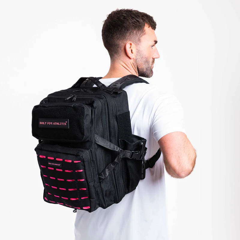 Black & Pink Gym Backpack Compact