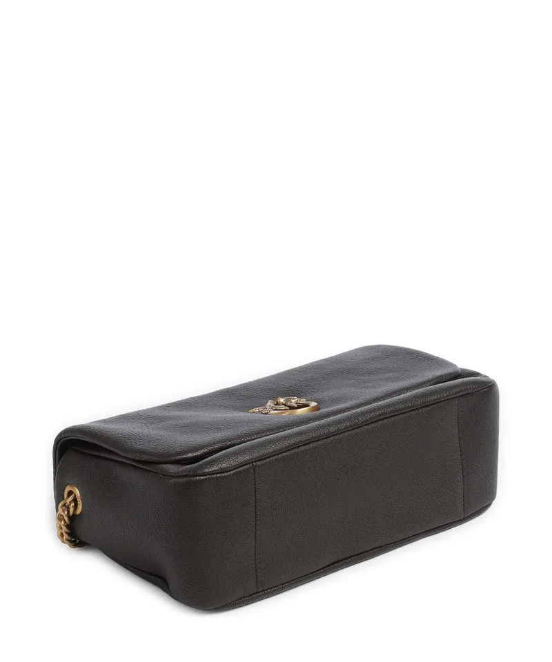 Pinko Click Soft Horizontal Chain Sac porté épaule marrone marasca/antique gold
