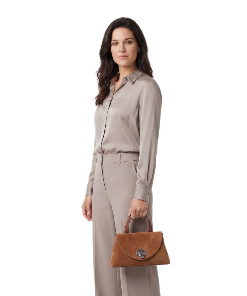 Coccinelle Nikla Suede Sac à main cognac