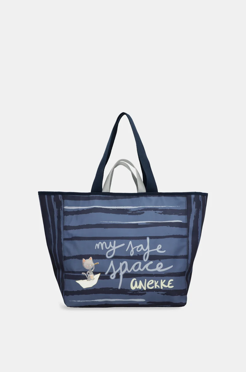 Grand sac de plage bleu