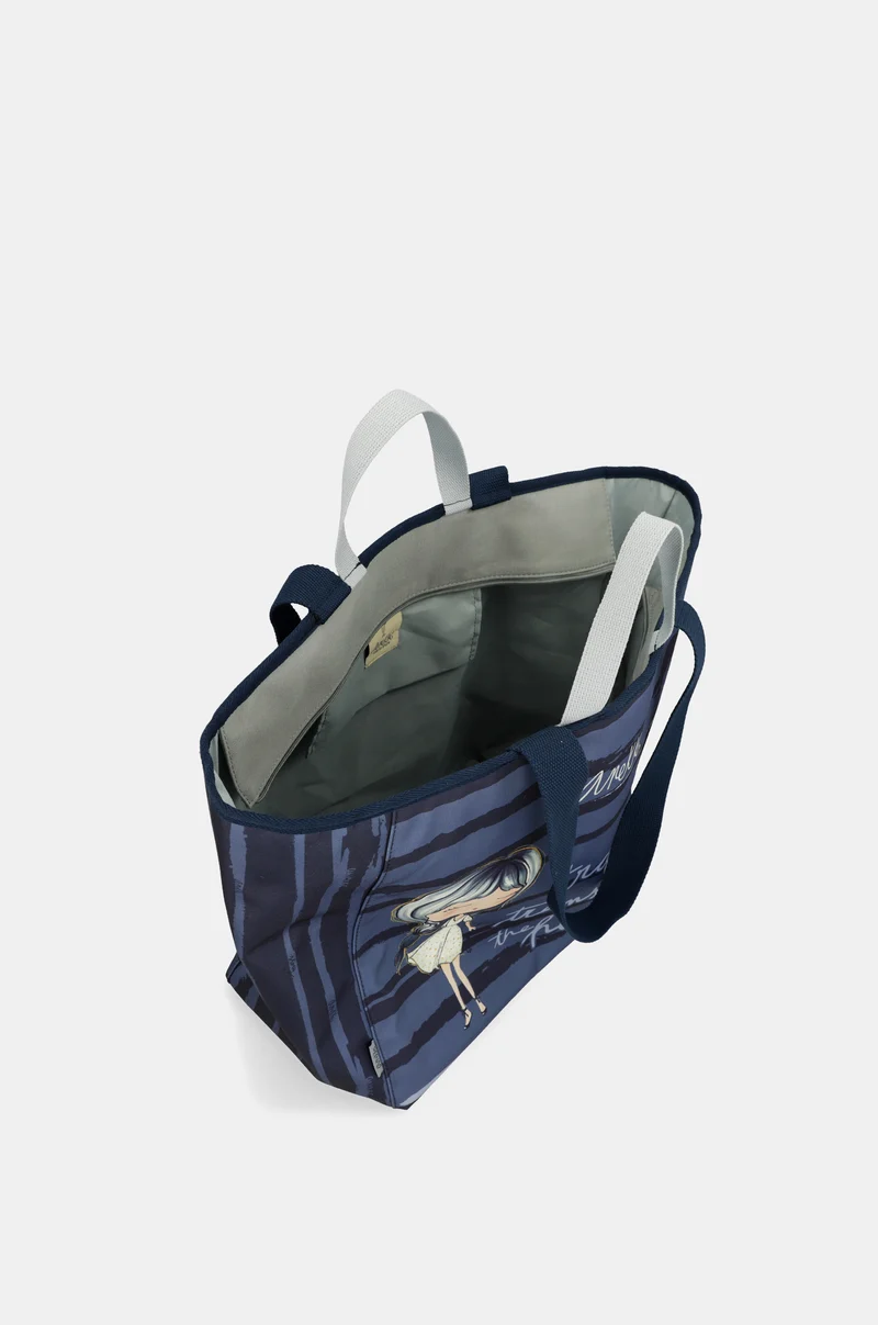 Grand sac de plage bleu
