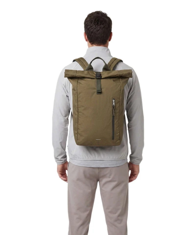 Sandqvist Grid Sac à dos roll-top olive