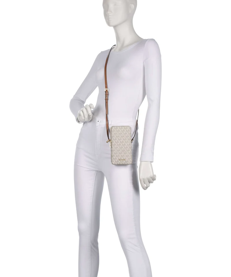 Michael Kors Jet Set Small Pochette telephone vanilla/acorn