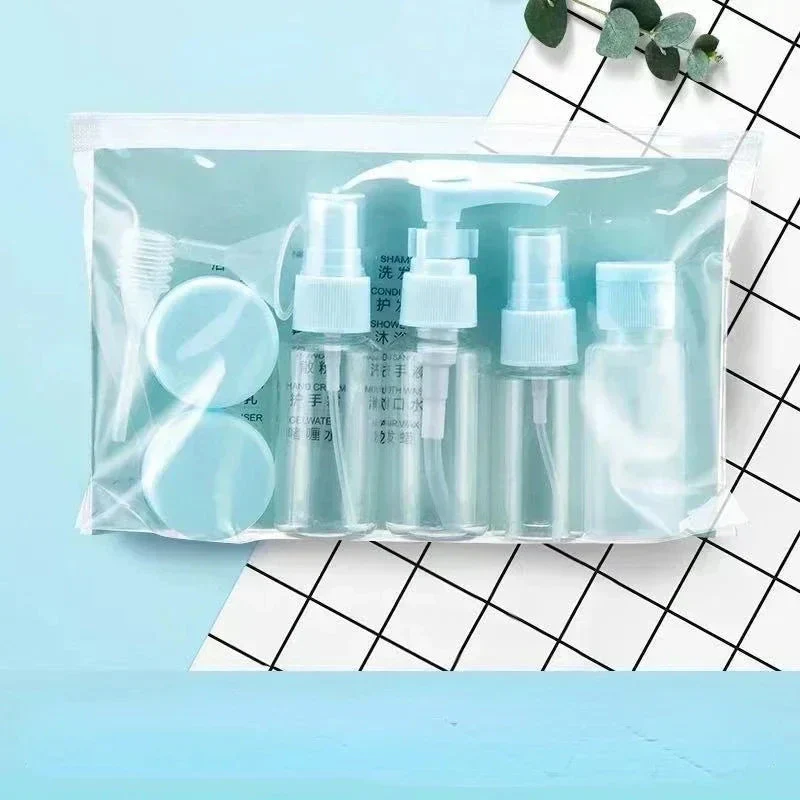 Kit Trousse de Toilette Avion | Flacons Réutilisables Plastique