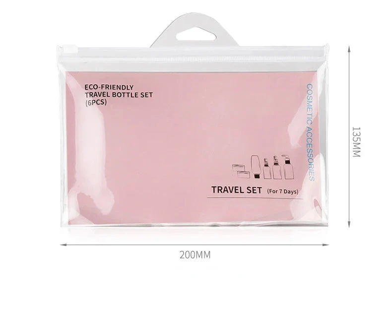 Kit Trousse de Toilette Avion | Flacons Réutilisables Plastique