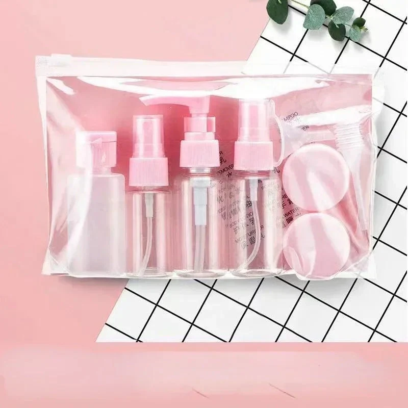 Kit Trousse de Toilette Avion | Flacons Réutilisables Plastique