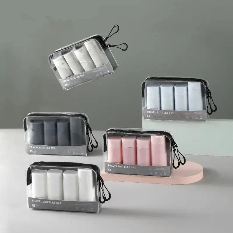 Kit de Voyage Liquides Avion | Flacons Réutilisables Transparents
