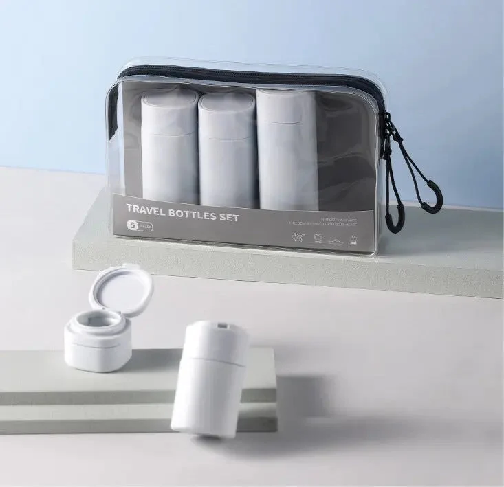 Kit de Voyage Liquides Avion | Flacons Réutilisables Transparents