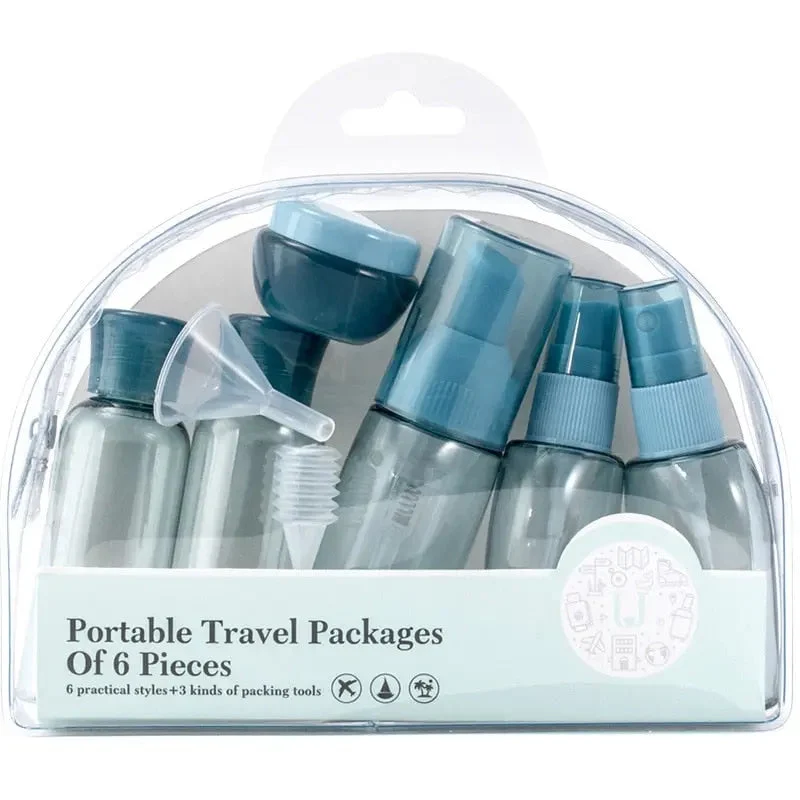 Kit de Voyage Avion Transparent | Flacons Réutilisables Cabine
