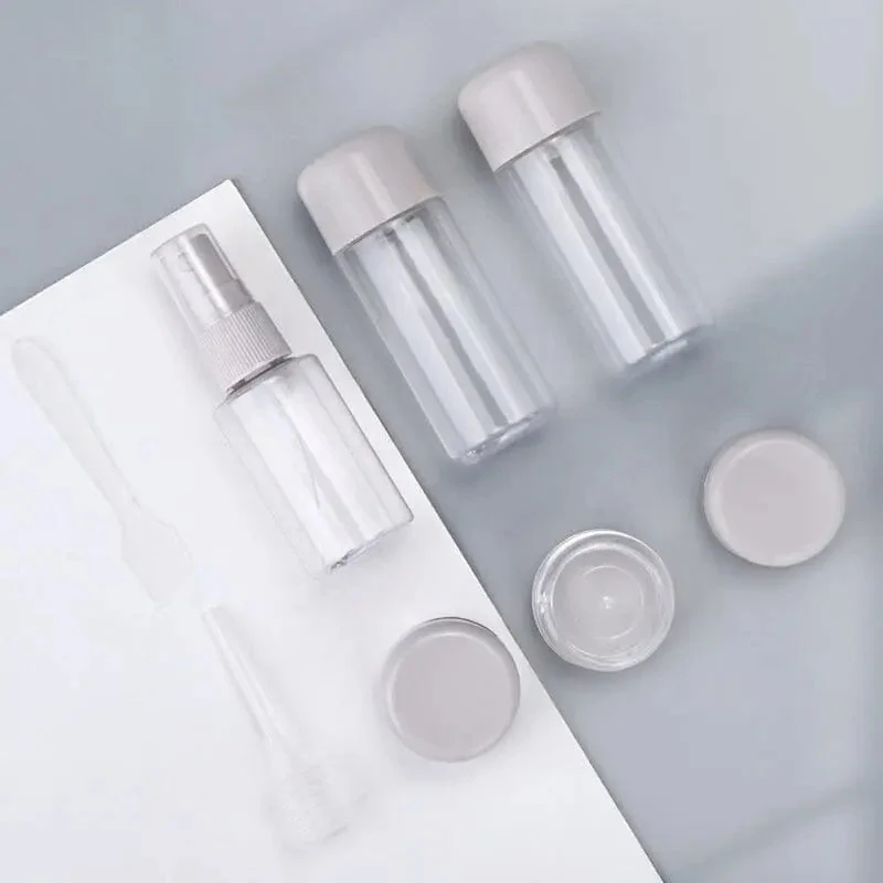 Kit de Voyage Avion Flacons | Trousse Plastique Transparente